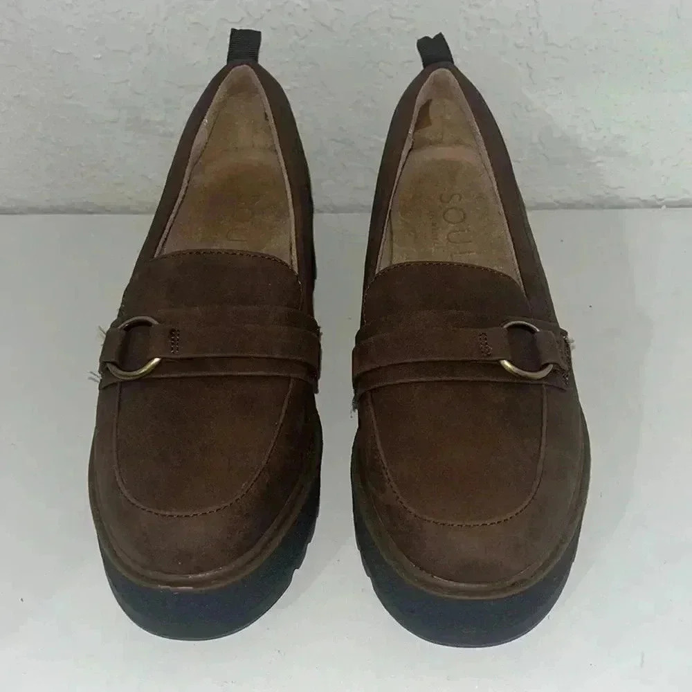 Naturalizer Soul Joyla Wedge Heel Slip-Ons Loafers. Sz 8